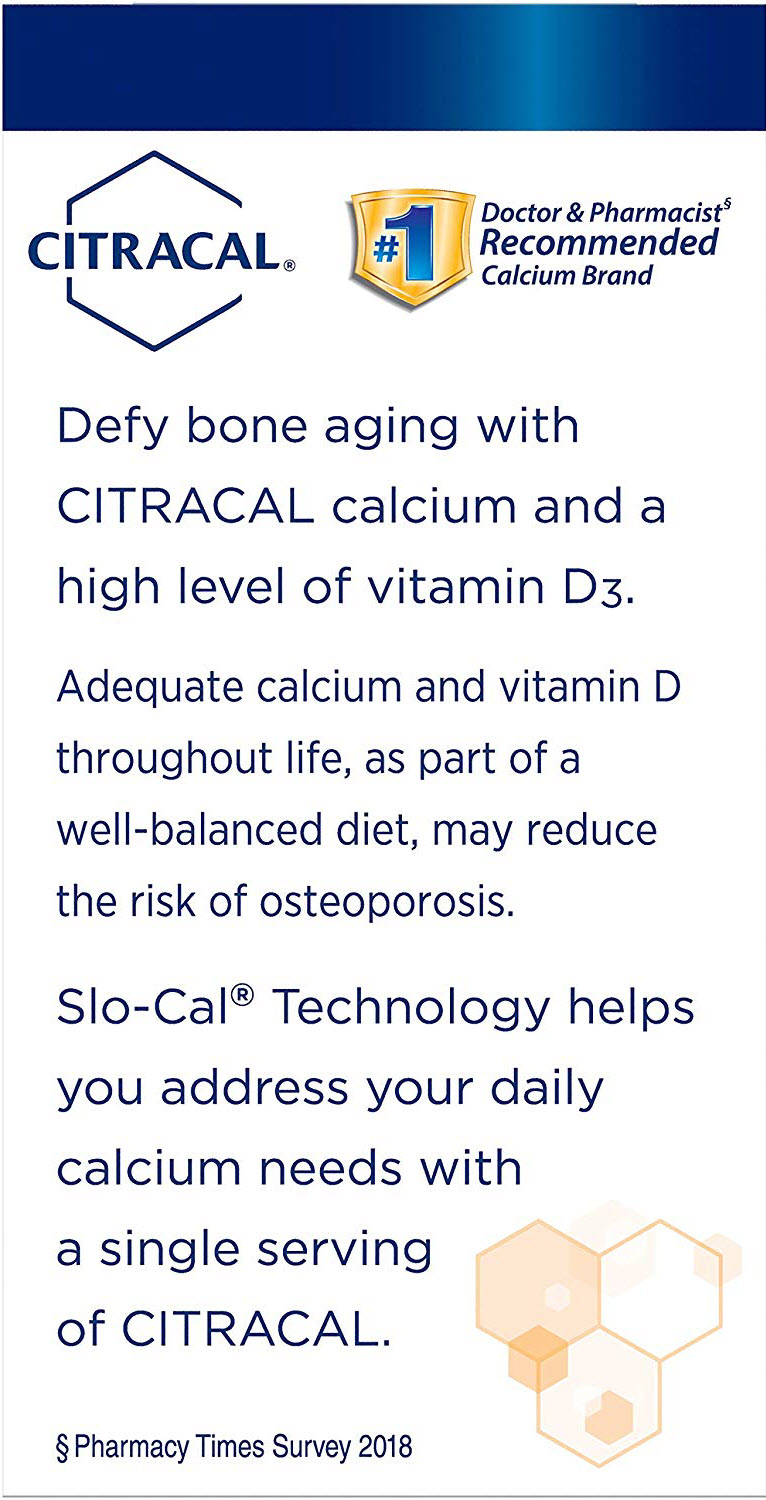 Calcium Citracal with Calcium D Slow Release 1200, 80-Count adv 1